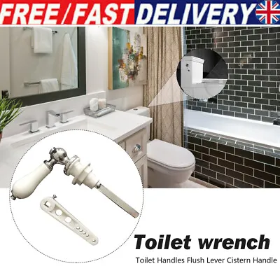 Ceramic Handle For Toilet Cistern Lever Flush Handle Replacement Flush Lever Kit • £12.35