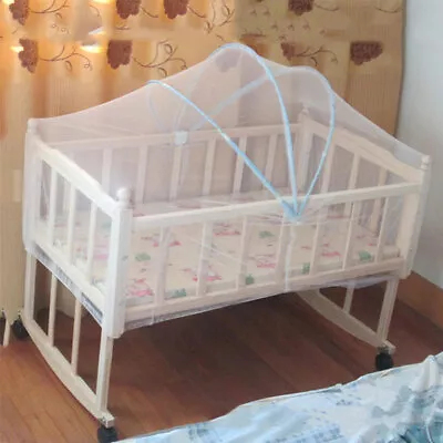 Foldable Infant Baby Cradle Bed Mosquito Net Canopy Crib Cot Tent Netting-Cover • $13.06