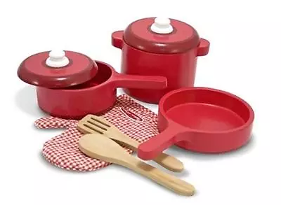 Melissa & Doug Deluxe Wooden Kitchen Accessory Set • $28.95