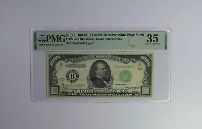 1934 A $1000  New York  District FRN Fr 2212-B PMG Choice Very Fine 35 • $4750