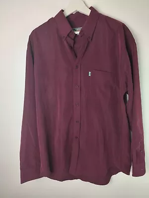 Le Shark Burgundy Long Sleeve Smart Golf Shirt Top Size Large • £15.29