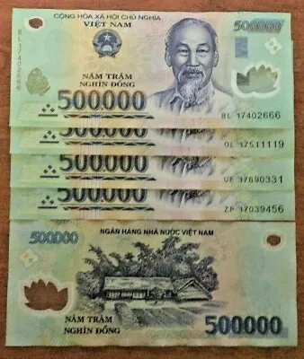 Vietnamese Dong 2 Million (4 X 500000 Note) Vietnam Banknotes Currency Money VND • $150