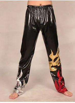 Halloween Party Zentai Metallic Black  Wrestling Tights/pants D012 S-XXL • $32.39