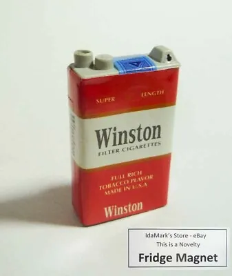 WINSTON CIGARETTES Novelty FRIDGE MAGNET Novelty 2  Tall Red Display Cute • $2.99