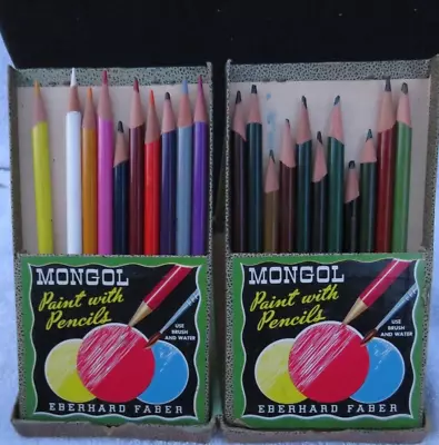 21 Vintage MONGOL Colored Pencils No. 743 Eberhard Faber ~ Used • $9.20