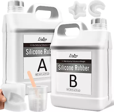 Silicone Molds Making Kit - 1 Gallon Translucent 15A Liquid Silicone Rubber For  • $105.99