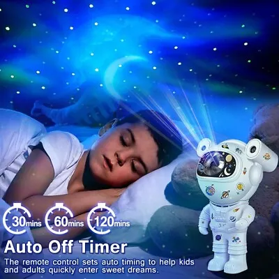 Kids Gift Astronaut Star Projector Night Light With Music And Remote Control 360 • £17.99