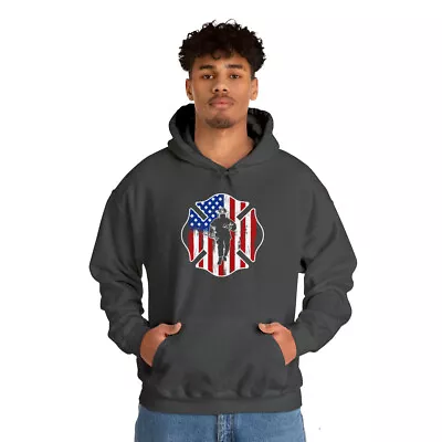 Fireman Hoodie Firefighter Sweater Firefighter Hoodie Fireman Pullover Shirt • $37.49