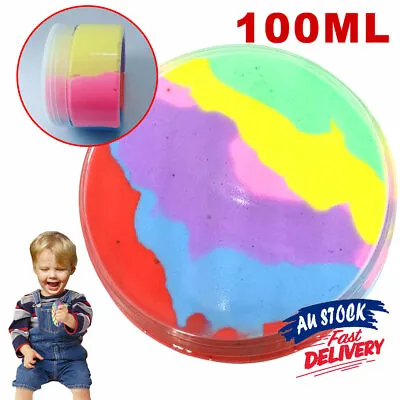 Rainbow Cotton Fairy Slime Fluffy Ice Cream Mud Cloud Stress Relief Kids Toy • $11.25