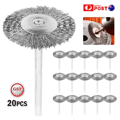 20x Stainless Steel Wire Brush For Dremel Tool Rotary Die Grinder Removal Wheel • $13.05