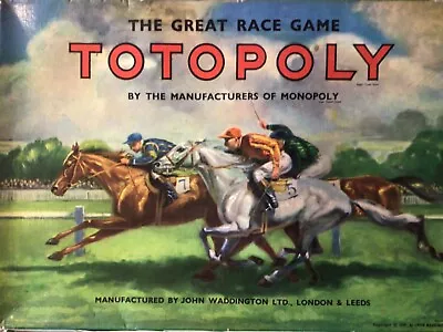 £35 • Buy Waddingtons - Totopoly Vintage Horse Racing Board Game Complete Metal Horses