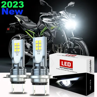 2x H7 LED Headlight C6 For Kawasaki Ninja ZX6R ZX636C 2003-2006 ZX636E 2013-14 • $11.99