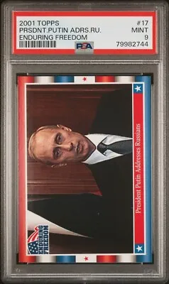 2001 Topps Enduring Freedom #17 President Vladimir Putin ROOKIE RC PSA 9 MINT • $74.99