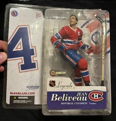 Rare Mcfarlane Legends Series 2 Jean Beliveau Red Montreal Canadiens Jersey • $29