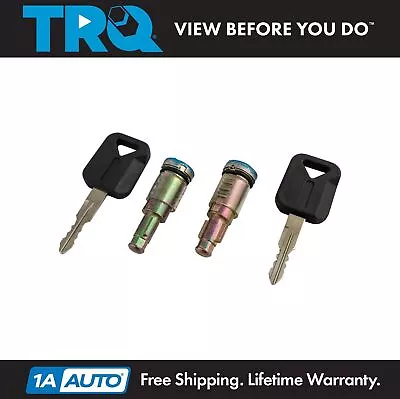 TRQ Front Outside Door Lock Cylinder Pair 2pc Set With Keys For Volvo VNL Truck • $25.45