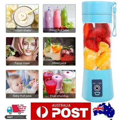 Blender Juicer Cup USB Rechargeable Mixer Fruit Machine Travel Portable AU • $23.55