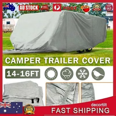 14-16 Ft/4.3-4.7m Explore Camper Trailer Cover Jayco Swan Free Chocks Caravan RV • $94.99