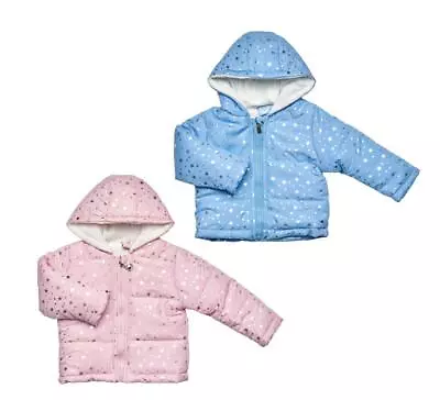 AW'21 Baby Girls Boys Jacket Coat Foil Stars Design Jacket Padded Spanish Style • £15.95