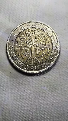 2 Euro Coin France  RF 2000 Right Side Bee 🐝  Pessac France Mint - • $44