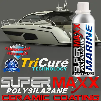 BOAT WAX MARINE POLISH GEL COAT STAINLESS SALT PROTECTION 34oz/ ONE LITER -  KIT • $295.95