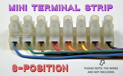 8-position Terminal Strip Europa-style Eby Electro 230/08ds High-quality • $2.53