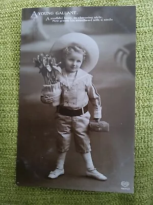 1911 EAS Childrens Postcard. Little Boy In Sailor Suit. Real Photo.  • £2