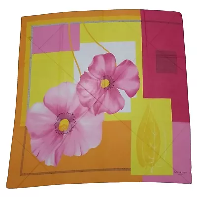 Pier Olivier Paris Multicolor Floral Polyester Chiffon Scarf Neckerchief 34  • $29.99