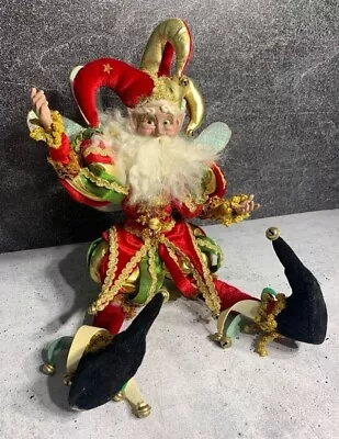 RARE Limited Edition Mark Roberts - Large 18  Jester Fairy Elf With Jingle Bells • $95