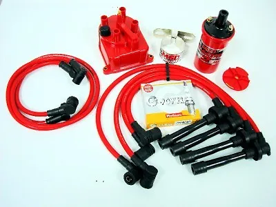 Vms Racing 92-00 Honda Civic Msd Blaster Coil Wires Plugs Distributor Cap Kit • $179.88