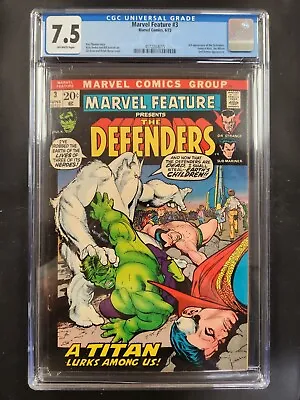 Marvel Feature #3 - Marvel Comics 1972 CGC 7.5 3rd Appearance Of The Defenders.  • $50