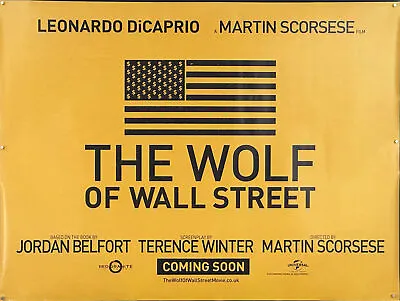 Martin Scorsese Original Movie Poster Wolf On Wall Street (2013) UK Quad • £135