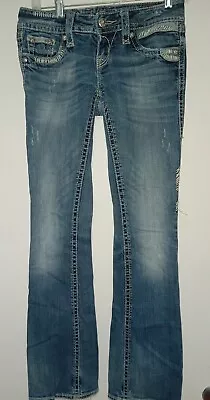 $56.99 • Buy Rock Revival Alanis Boot Cut Denim Jeans Women’s Sz 26x31 Trending Stylish Mom