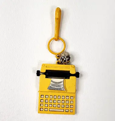 Vintage 1980s Plastic Bell Charm Typewriter For 80s Necklace • $24.55