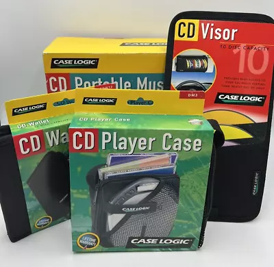 Case Logic CD Organizer Case Music Combo Box Of 3 Cases Dated 2000 • $35