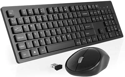 Tedgem 2.4G Black Wireless Keyboard And Mouse Set- Ultra Slim - Windows/Mac OS • £14.99