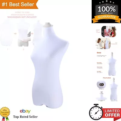 White Superb Lycra Mannequin Fabric Cover 100% Handmade Soft Stretchy For F... • $24.22