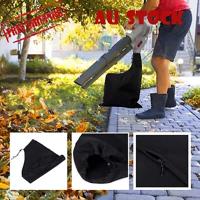 Black Zip Leaf Blower Vacuum Bag Replacement Leaves Garden Lawn Storage Bags AU • $8.99