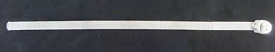 VINTAGE SIGNED FORSTNER SILVER TONE MESH BELT W/FLOWER BUCKLE~27  X 7/8 ~XLNT • $12.99