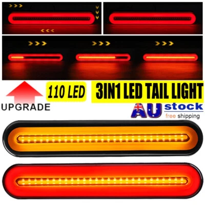 $39.98 • Buy 2X 110 LED Tail Lights Stop Flowing Turn Signal 12V 24V Trailer Truck Lamp Ute