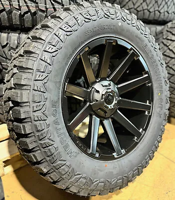 4) 20x9 Fuel D437 Contra Black Wheels 35  AT Tires 8x170 Ford Super Duty F250 • $2349