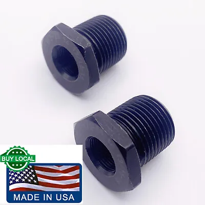 2 Pack Female 1/2x28 To 13/16x16 Male Muzzle Thread Adapter Black • $13.11