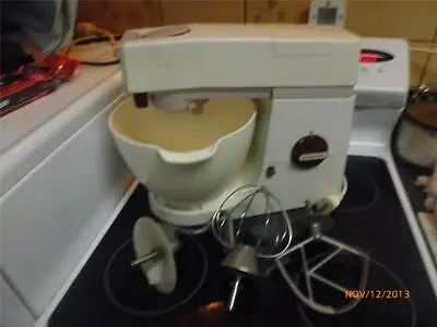 Vintage Kenwood Chef Electric Mixer 3 Beaters Juicer Bowl Instructions & Recipes • $150