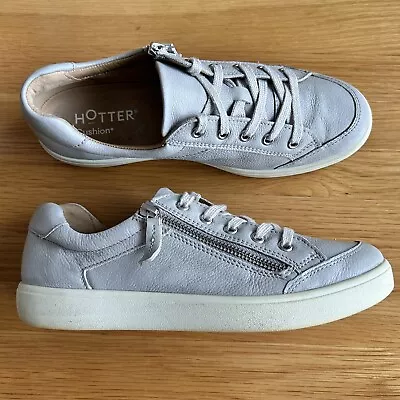 Hotter Chase II Zip Up Shoes Trainers - Grey Size 6 Standard Fit • £25