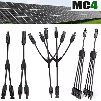 Solar Panel Y Branch Cable Connection Waterproof Adapter Connector Extension • $6.98