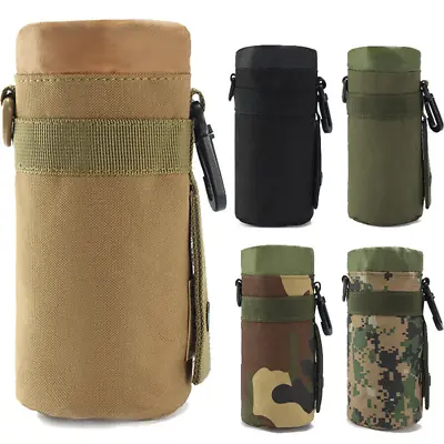Tactical Military Bicycle Water Bottle Pouch Molle Drink Kettle Holder Belt Bag • $8.59