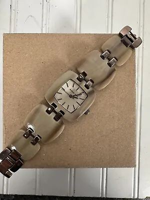 Michael Kors Resin Horn+espresso Brown Tone Bracelet Watch Mk4265 • $28