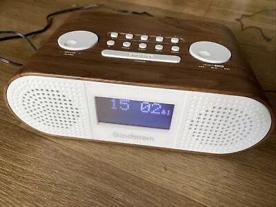 £22.50 • Buy Sandstrom Wooden Style Bedside DAB FM Digital Radio Dual Alarm Clock USB Charger