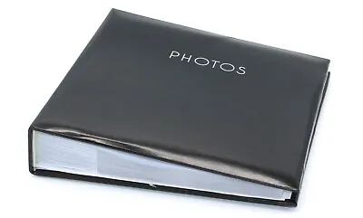 Slip In Photo Album Holds 200 6 X 4 Photos (10x15cm) Photographs Memo Area Black • £9.95