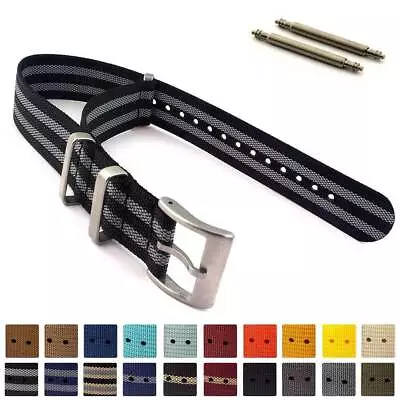 Ribbed Nylon Watch Strap Band Military Divers 18mm 20mm 22mm • £1.49