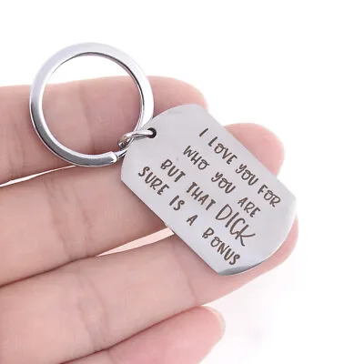 Creative Boyfriend KeyRing Key Chain Jewelry Gift I Love You For Who You Ahz • $1.65